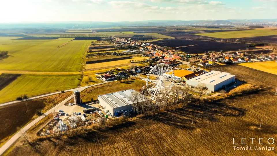 Letecké foto firemního areálu Otmarov, Vyškovsko