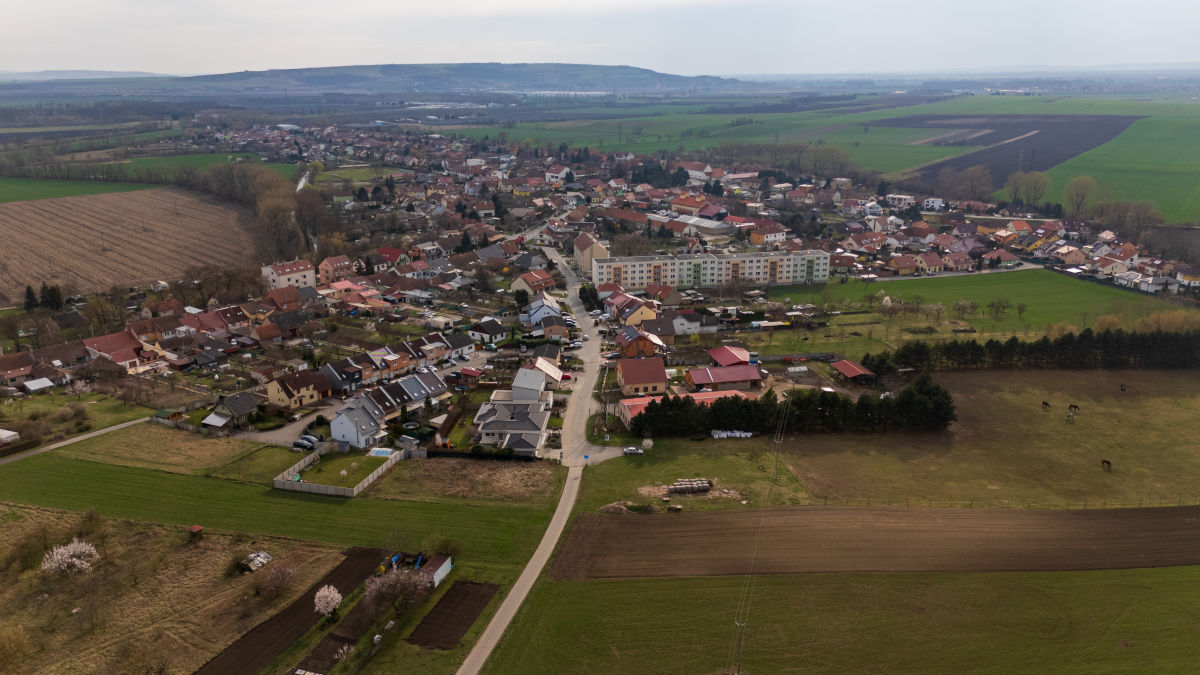 Drone video of a municipality in South Moravia