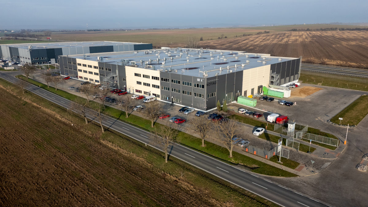 Drone footage of a property in Brno